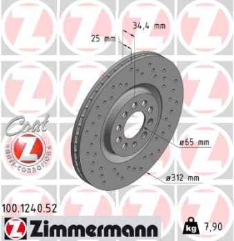 Zimmermann Sport Brake Disc for SEAT LEON (1M1) front