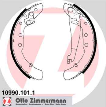Zimmermann Brake Shoe Set for SEAT INCA (6K9) rear