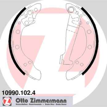Zimmermann Brake Shoe Set for AUDI 80 (89, 89Q, 8A, B3) rear