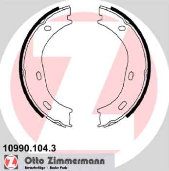 Zimmermann Brake Shoe Set for MERCEDES-BENZ /8 Coupe (W114) rear / parking brake