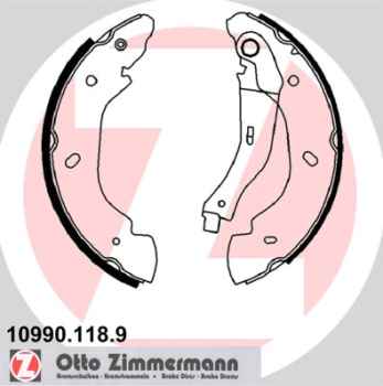 Zimmermann Brake Shoe Set for FORD TRANSIT CONNECT (P65_, P70_, P80_) rear