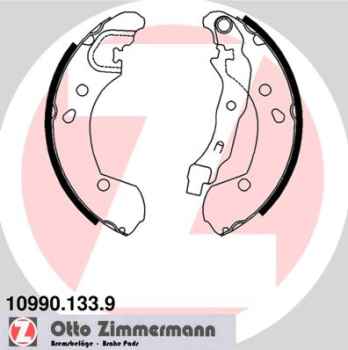 Zimmermann Brake Shoe Set for NISSAN MICRA C+C III (K12) rear