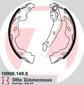 Zimmermann Brake Shoe Set for CITROËN C1 (PM_, PN_) rear
