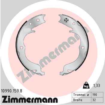 Zimmermann Bremsbackensatz für PEUGEOT 4007 (VU_, VV_) hinten / Feststellbremse