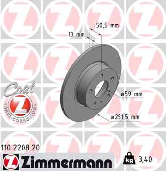 Zimmermann Brake Disc for ALFA ROMEO 156 (932_) rear