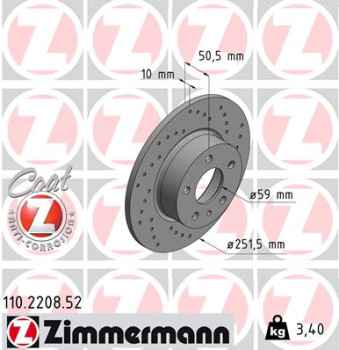 Zimmermann Sport Brake Disc for LANCIA LYBRA (839_) rear