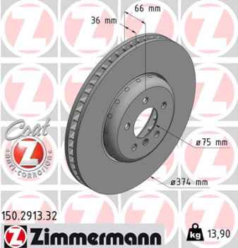 Zimmermann Brake Disc for BMW 6 Gran Coupe (F06) front right