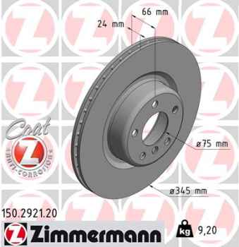 Zimmermann Brake Disc for BMW 4 Coupe (F32, F82) rear