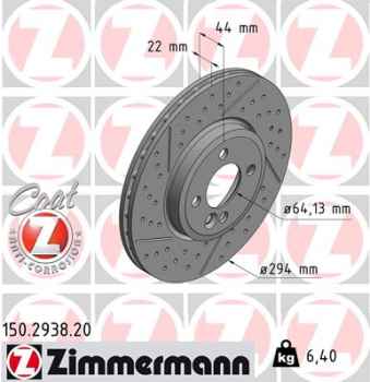 Zimmermann Brake Disc for MINI MINI Coupe (R58) front