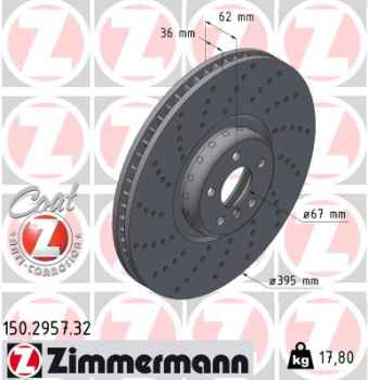 Zimmermann Bremsscheibe Formula F für BMW 6 Gran Turismo (G32) vorne links