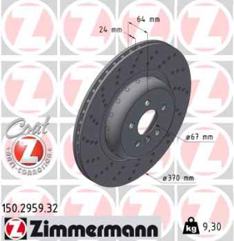 Zimmermann Bremsscheibe Formula F für BMW 5 Touring (G31) hinten links