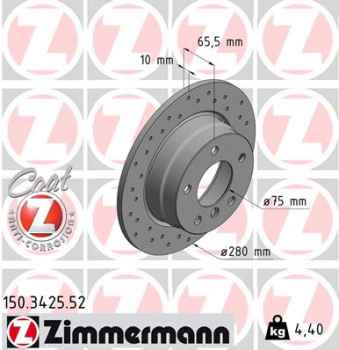 Zimmermann Sportbremsscheibe Sport Z für BMW 1 (E81) hinten