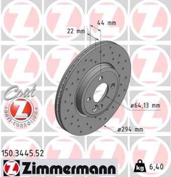Zimmermann Sport Brake Disc for MINI MINI Roadster (R59) front