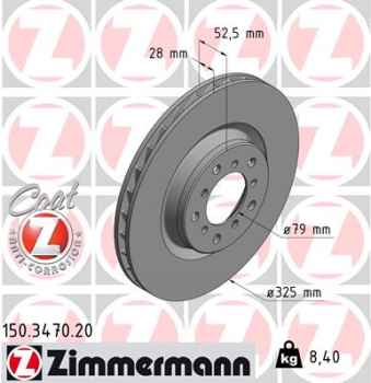 Zimmermann Bremsscheibe für BMW 3 Coupe (E46) vorne links