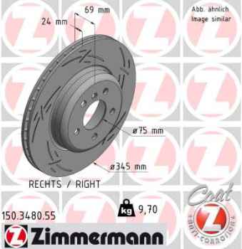 Zimmermann Sport Brake Disc for BMW 6 Coupe (F13) rear right