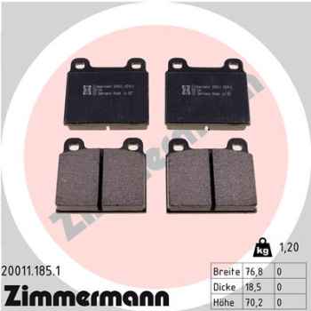 Zimmermann Brake pads for VW TRANSPORTER T3 Bus front