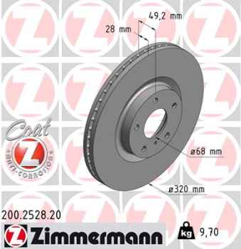 Zimmermann Brake Disc for INFINITI G Stufenheck front