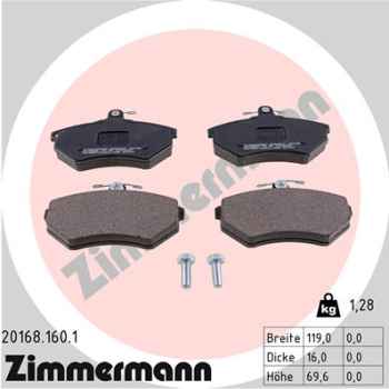 Zimmermann Brake pads for VW PASSAT (3A2, 35I) front