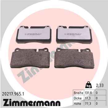 Zimmermann rd:z Brake pads for LAND ROVER RANGE ROVER III (L322) front