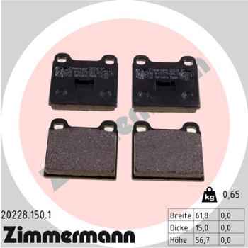 Zimmermann Brake pads for AUDI 80 (80, 82, B1) front