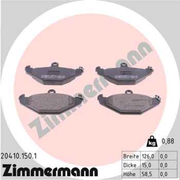 Zimmermann Brake pads for RENAULT SAFRANE II (B54_) rear