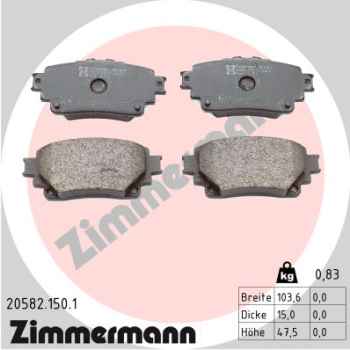 Zimmermann Brake pads for LEXUS UX (_AA1_, _AH1_, _MA1_) rear