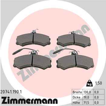 Zimmermann Brake pads for FIAT 127 (127_) front