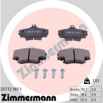 Zimmermann Brake pads for RENAULT 11 (B/C37_) front