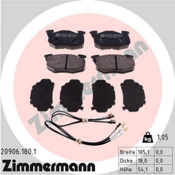 Zimmermann Brake pads for CITROËN ZX Break (N2) front
