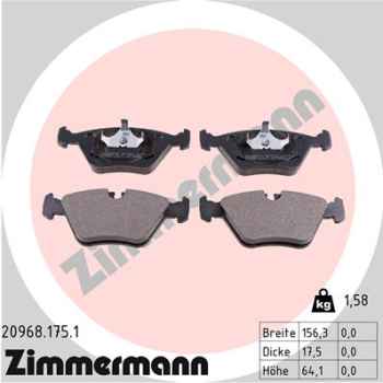 Zimmermann Brake pads for DAIMLER XJ 40, 81 front