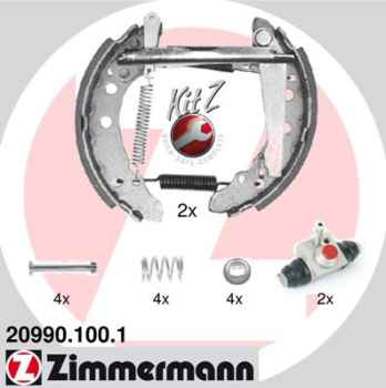 Zimmermann Brake Shoe Kit for SEAT IBIZA II (6K1) rear