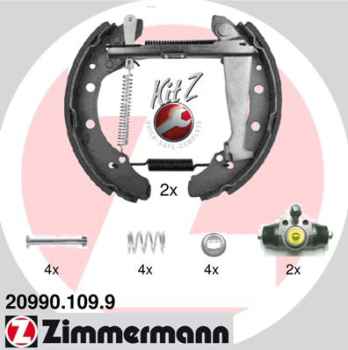 Zimmermann Brake Shoe Kit for SKODA FABIA I Praktik (6Y5) rear