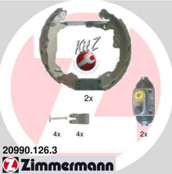 Zimmermann Brake Shoe Kit for FORD FOCUS Turnier (DNW) rear