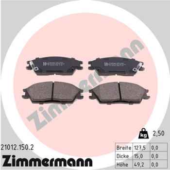 Zimmermann Brake pads for HYUNDAI ACCENT II (LC) front