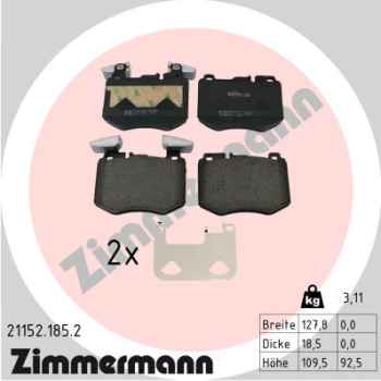 Zimmermann Brake pads for MERCEDES-BENZ GLC Coupe (C253) front