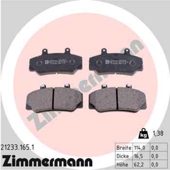 Zimmermann Brake pads for VOLVO 960 (964) front