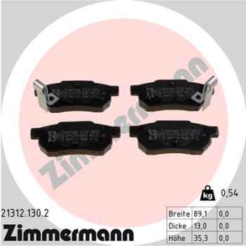 Zimmermann Brake pads for ROVER 200 Schrägheck (XW) rear