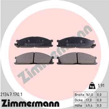 Zimmermann Brake pads for NISSAN PICK UP (D22) front