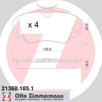 Zimmermann Brake pads for OPEL OMEGA A (V87) front
