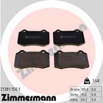 Zimmermann Brake pads for CADILLAC CTS rear