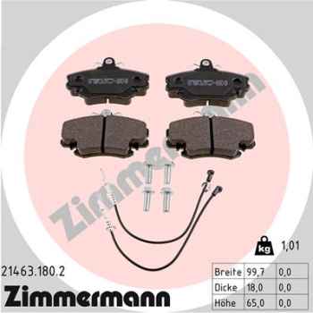 Zimmermann Brake pads for RENAULT 19 II Chamade (L53_) front