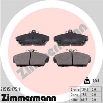 Zimmermann Brake pads for MG MG ZR front