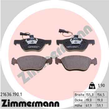 Zimmermann Brake pads for FIAT COUPE (175_) front