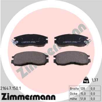 Zimmermann Brake pads for PROTON PERSONA 400 (C9_S) front