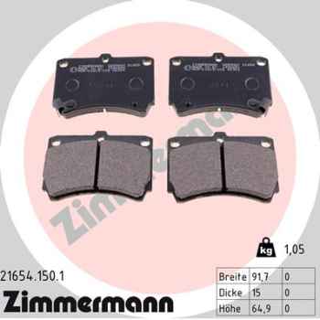 Zimmermann Brake pads for MAZDA 323 C V (BA) front