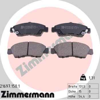 Zimmermann Brake pads for HONDA JAZZ III (GE_, GG_, GP_) front