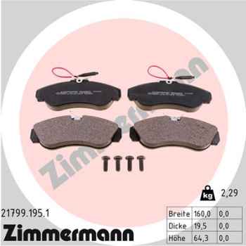 Zimmermann Brake pads for FIAT DUCATO Kasten (230_) front