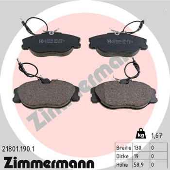 Zimmermann Brake pads for LANCIA ZETA (22_) front
