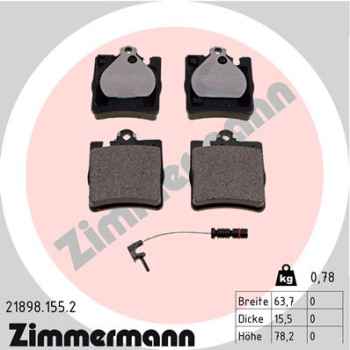 Zimmermann Brake pads for MERCEDES-BENZ E-KLASSE Cabriolet (A124) rear