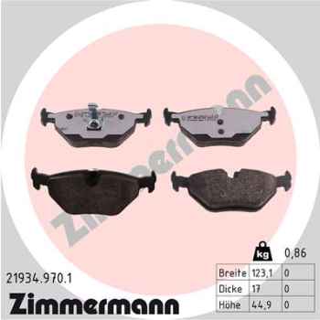 Zimmermann rd:z Brake pads for BMW 3 Compact (E46) rear